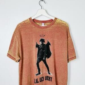 Lil Uzi Vert Dark Angel Orange/Yellow Burnout Thin Graphic Artist Mens SizeLarge